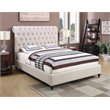 Devon 57-inch Upholstered California King Panel Bed Beige