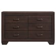 Kauffman 6-drawer Dresser Dark Cocoa