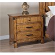 Coaster Brenner 3 Drawer Nightstand in Natural and Honey