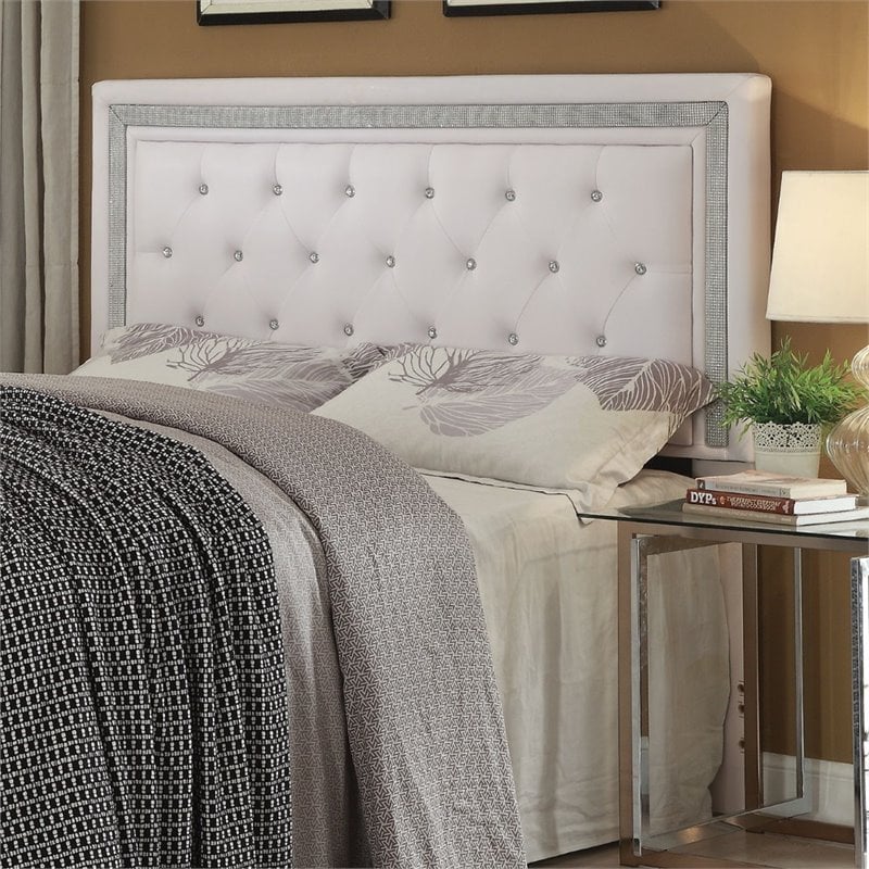 Coaster Andenne Tufted King California King Panel Headboard in White
