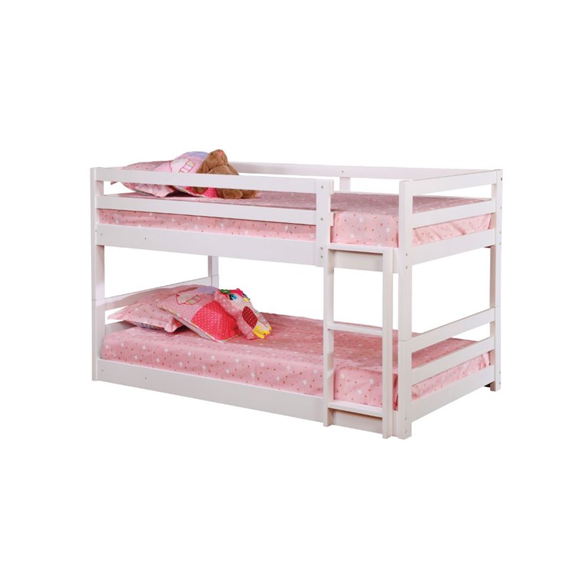 Coaster Triple Twin Bunk Bed In White 401302 Coaster Triple Twin Bunk Bed In White