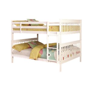 mer1219 coaster bunk bed in white