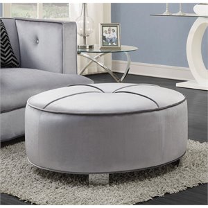 Coaster Caldwell Ottoman in Silver