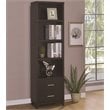 Lewes 4-shelf Engineered Wood Media Tower Cappuccino