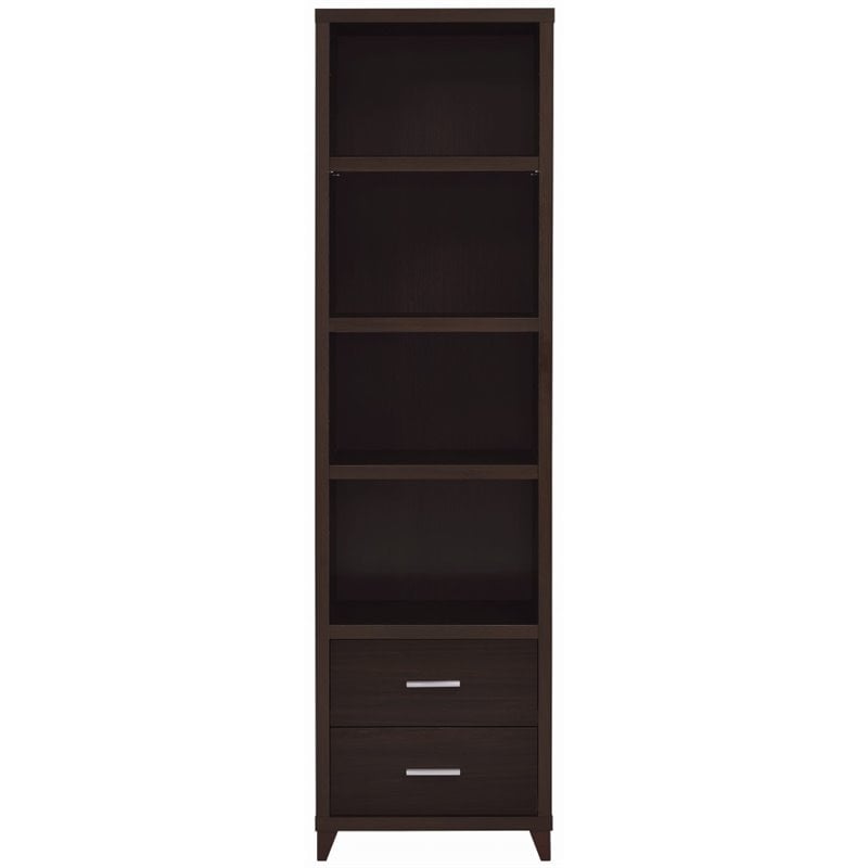 Lewes 4-shelf Engineered Wood Media Tower Cappuccino