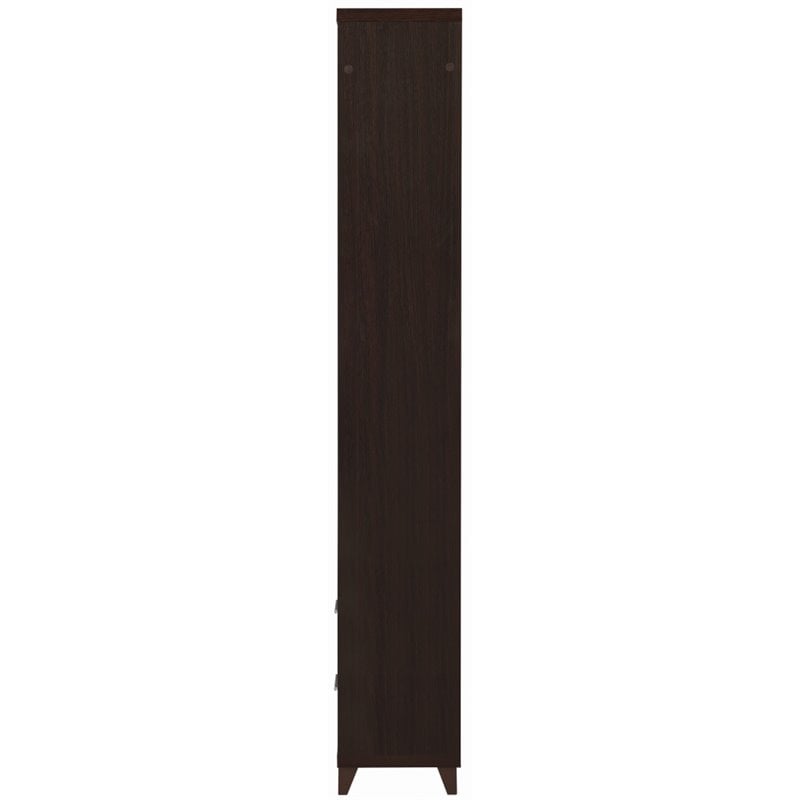 Lewes 4-shelf Engineered Wood Media Tower Cappuccino