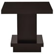 Reston Square Engineered Wood Side End Table Cappuccino