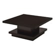 Reston Square Engineered Wood Coffee Table with Casters Cappuccino