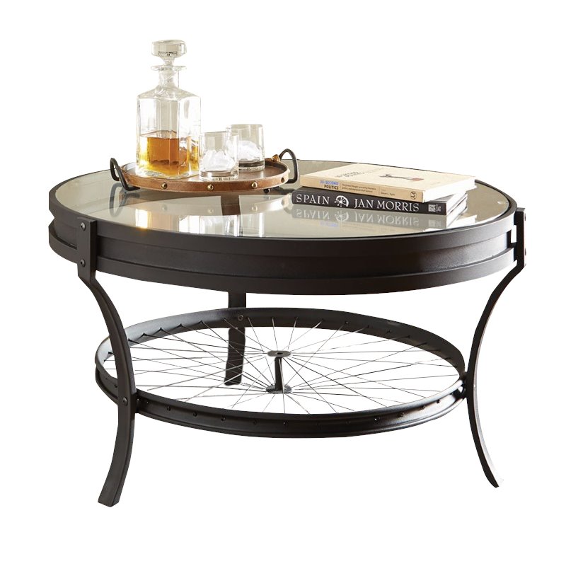 Coaster Round Glass Top Coffee Table, Lower Round Coffee Table