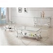 Saide Rectangular Glass Top Coffee Table Chrome
