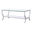 Saide Rectangular Glass Top Coffee Table Chrome