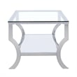 Saide Rectangular Glass Top Coffee Table Chrome