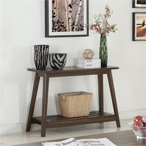 Coaster 1 Shelf Console Table in Chestnut