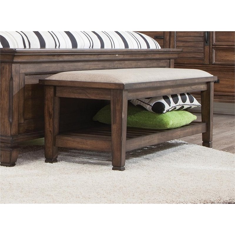 Coaster Franco Bedroom Bench In Burnished Oak