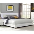 Felicity Wood California King LED Panel Bed White High Gloss
