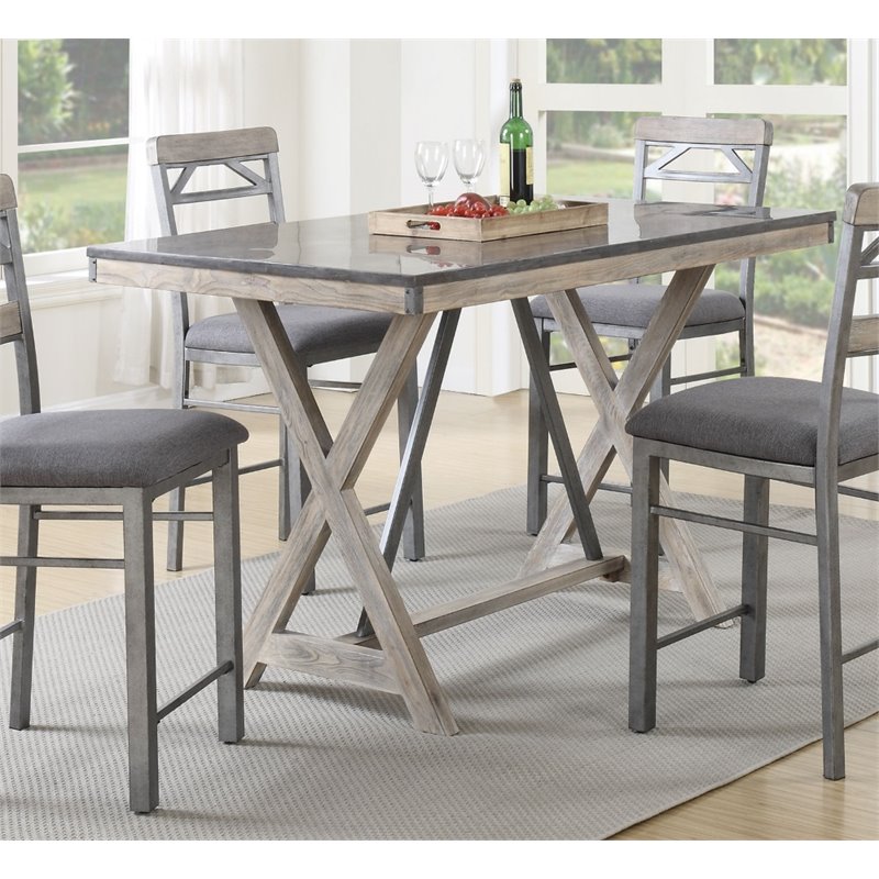 Buy Cheap Coaster Counter Height Dining Table in Antique Elm