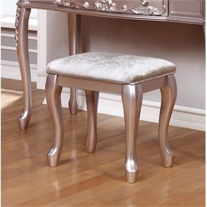 coaster vanity stool in metallic lilac