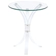 Laning Round Glass Top Acrylic Side Table Clear
