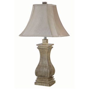 Coaster Table Lamp in Wheat and Light Beige