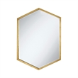 Bledel 24 x 34 Inch Hexagonal Wall Mirror Gold