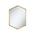 Bledel 24 x 34 Inch Hexagonal Wall Mirror Gold
