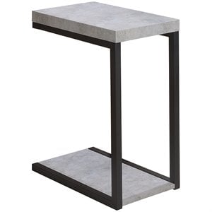 coaster contemporary faux cement end table in black