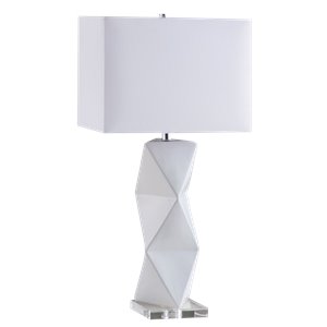coaster ceramic table lamp in white