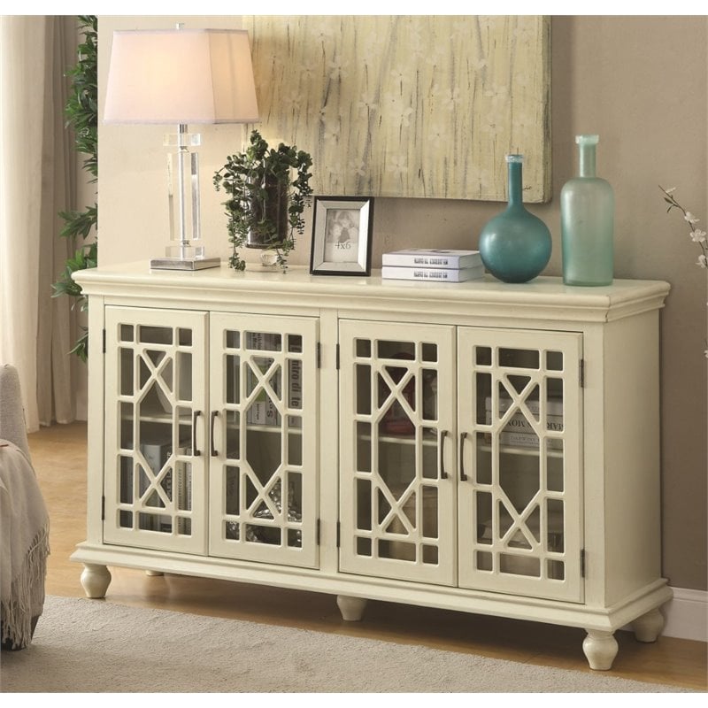 Coaster 4 Door Accent Cabinet in Antique White - 950638