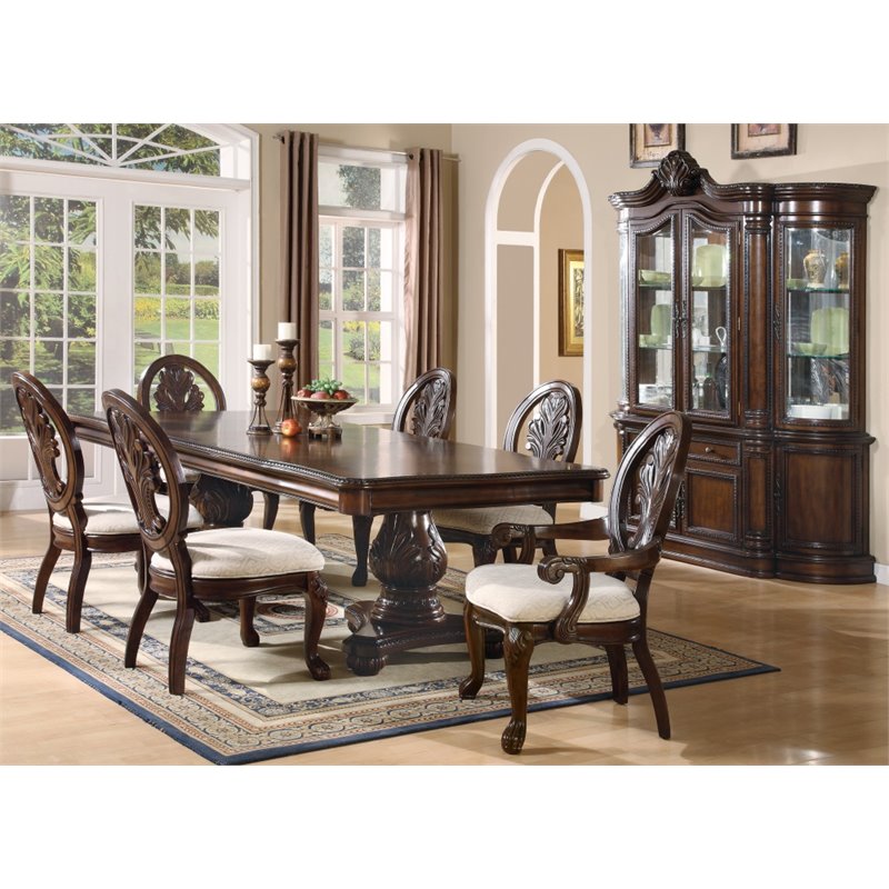 Coaster Tabitha 5 Piece Traditional Dining Set In Dark Cherry