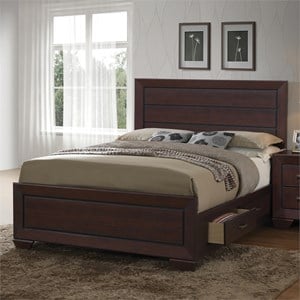 Kauffman 5-piece Eastern King Bedroom Set Dark Cocoa