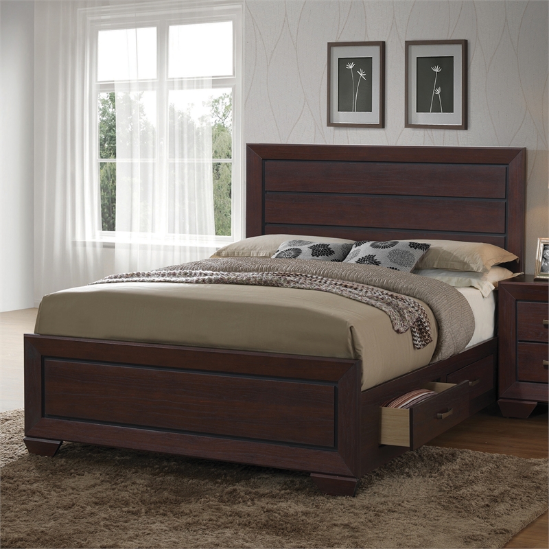 Kauffman 5-piece California King Bedroom Set Dark Cocoa