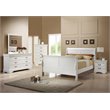 Coaster Louis Philippe 5 Piece Full Sleigh Bedroom Set in White