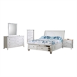 Coaster Selena 5-Piece Wood Twin Storage Sleigh Bedroom Set in White