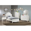 Coaster Pepper 4 Piece Twin Panel Bedroom Set in White