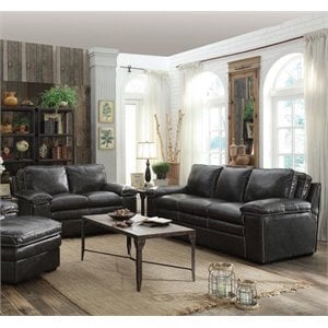 Coaster Regalvale 2 Piece Leather Sofa Set