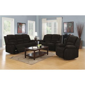 Coaster 2 Piece Reclining Sofa Set in Brown-DD