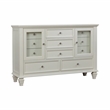 Sandy Beach 5-piece Queen Bedroom Set Cream White