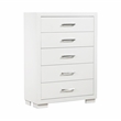 Jessica 5-piece Eastern King LED Bedroom Set Snow White