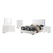 Coaster Felicity 5-piece Wood Eastern King Bedroom Set in White High Gloss