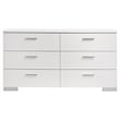 Coaster Felicity 5-piece Wood Eastern King Bedroom Set in White High Gloss