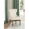Baney Tufted Upholstered Dining Chair Beige and Rustic Grey