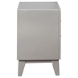 Coaster Leighton Contemporary 2-Drawers Wood Bedroom Nightstand in Silver