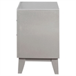 Coaster Leighton Contemporary 2-Drawers Wood Bedroom Nightstand in Silver