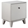 Coaster Leighton Contemporary 2-Drawers Wood Bedroom Nightstand in Silver