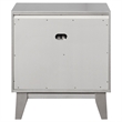Coaster Leighton Contemporary 2-Drawers Wood Bedroom Nightstand in Silver