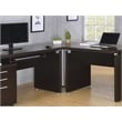 Coaster Skylar Square Wood Top Corner Table Cappuccino and Silver