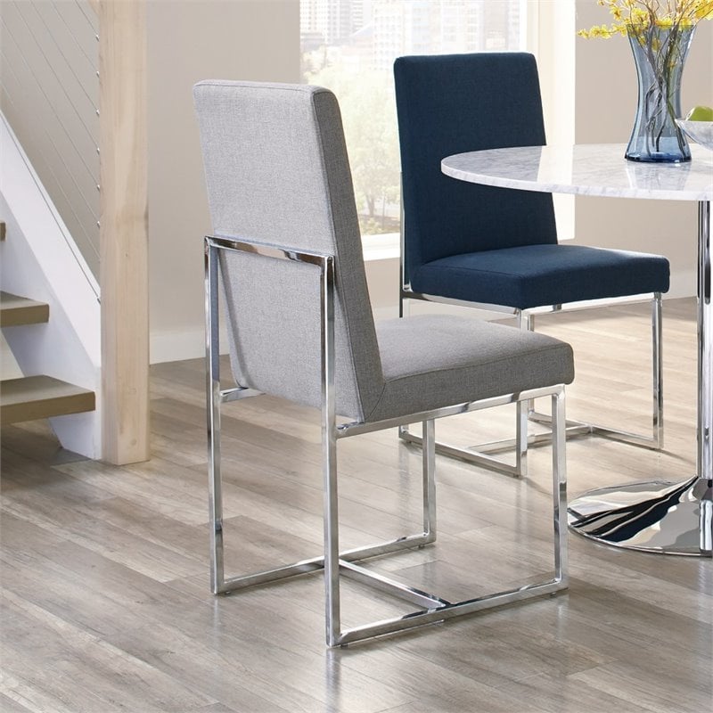 Mackinnon Upholstered Dining Side Chair Grey