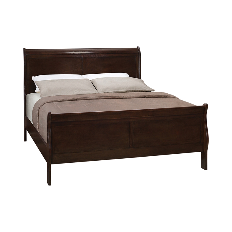 Louis Philippe 5-piece Twin Bedroom Set Cappuccino