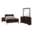 Louis Philippe 4-piece Eastern King Bedroom Set Cappuccino