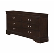 Coaster Louis Philippe 5-Piece Wood Eastern King Panel Bedroom Set in Cappuccino